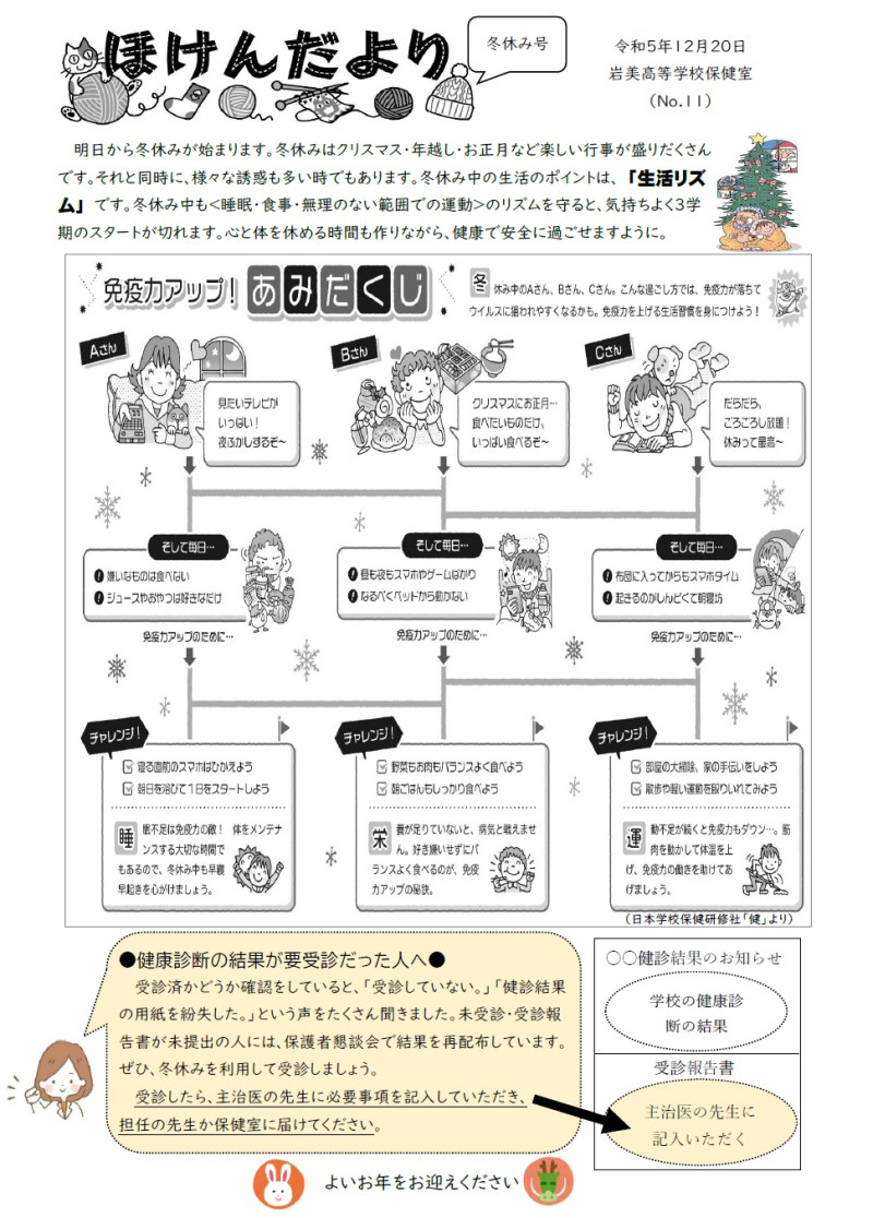 12月保健だより