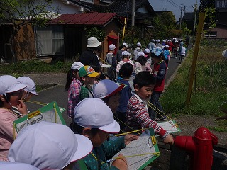 学校の周り　消火栓