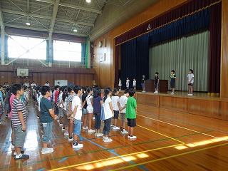 ２学期がんばることの発表