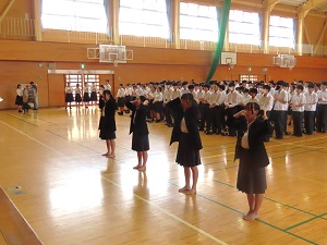 応援団によるエール