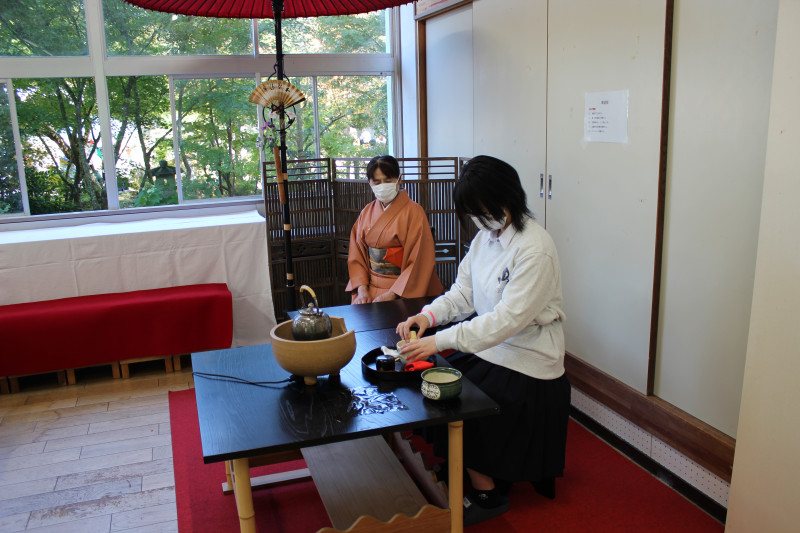 学校祭お点前中