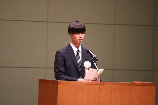 生徒会長あいさつ
