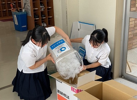段ボール箱に入れる