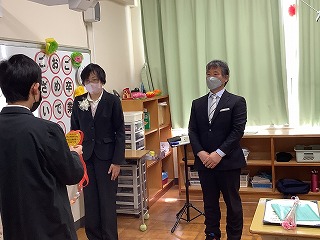 保護者へありがとうメダル