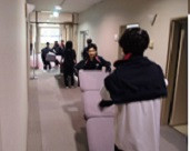ふるさと祭り準備のボランティア
