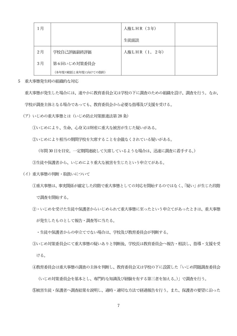 智頭農林高等学校いじめ防止基本方針 _page-0007