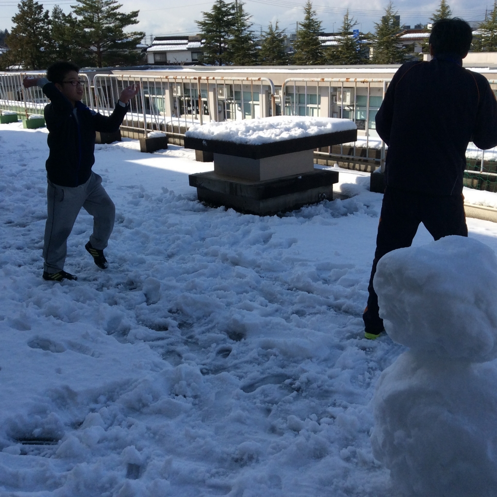 雪合戦の様子