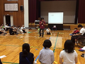 防災アドバイザーの方の説明