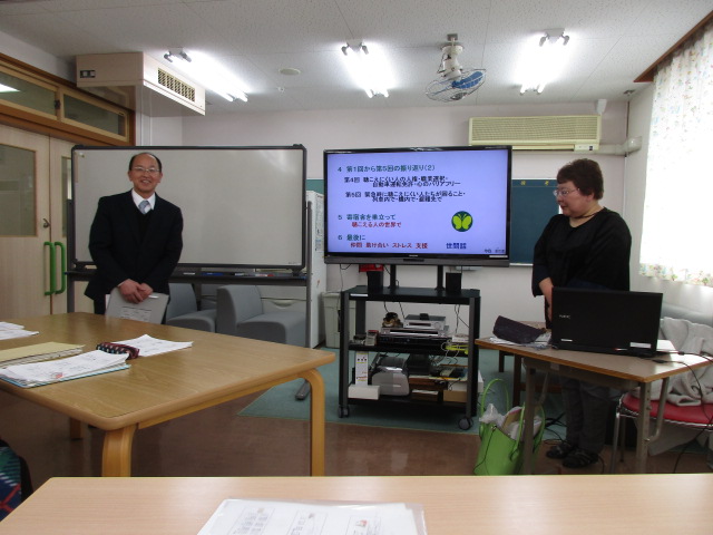 校長先生の謝辞の写真です。