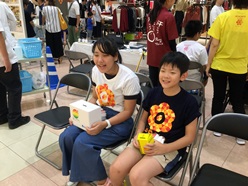 募金のよびかけをがんばりました