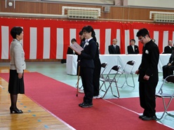 入学の宣誓です