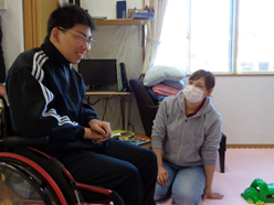 生活支援センターつばさでの実習の様子です