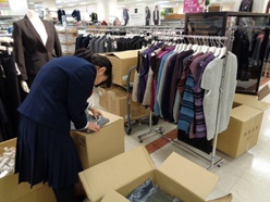 イオン鳥取北店での実習の様子です
