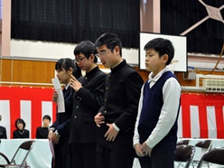 在校生からの贈る言葉です