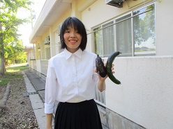 舎生が夏野菜を収穫した写真（２）