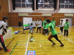 シュートスピード対決の様子