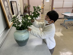 献花の様子