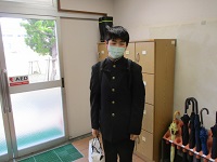 登校する舎生の様子
