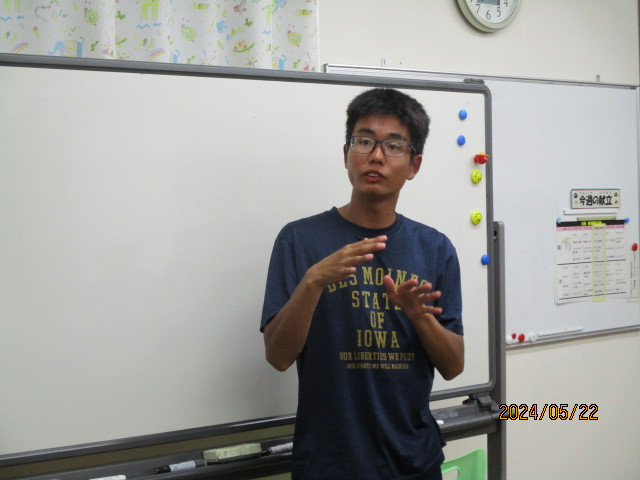 男子舎生が夢について語っているところ
