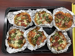 焼きあがったピザ