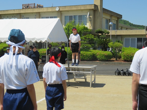 総練習開会式の様子１