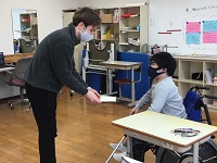 英語で手紙を書きました。