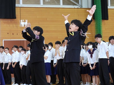 壮行会　応援団